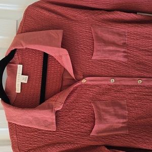 GOOD DAYS ONLY BRAND WOMEN'S FRONT BUTTON RUST COLORED SHIRT SIZE MEDIUM